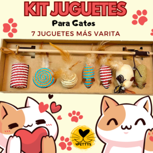 Kit de 7 Juguetes para Gatos más  Varita