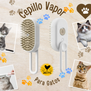 Cepillo de vapor 3 en 1 para gatos
