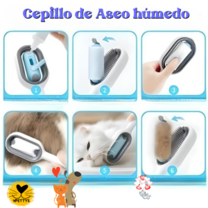 Cepillo de aseo húmedo para mascotas