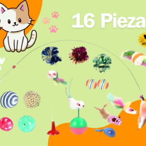 16 Piezas de Juguetes para Gatos