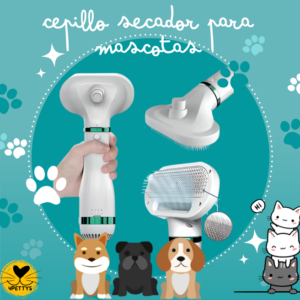 Peine Cepillo Secador Para Mascotas