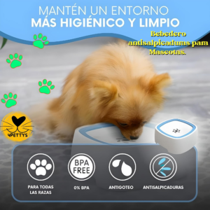 Bebedero antisalpicaduras para Mascotas. Capacidad 1,5L.