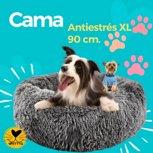 Cama para Mascota Antiestrés XL Felpa 90cm