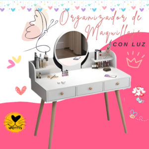 Organizador de Maquillaje Espejo + Luz